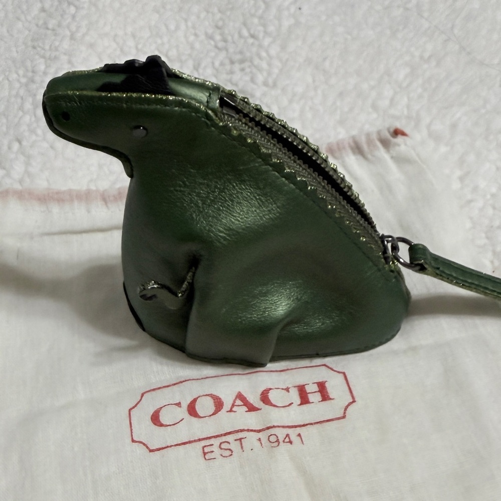 Coach Green Rexy Dinosaur Coin Purse Bag Charm
